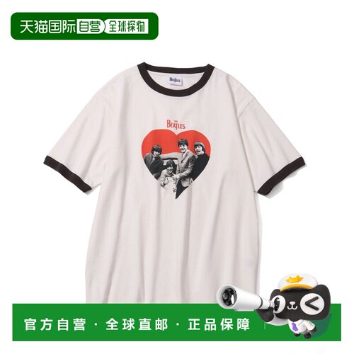1h可退 日本直邮The Beatles 男女同款 纯棉摇滚乐队印花短袖T恤