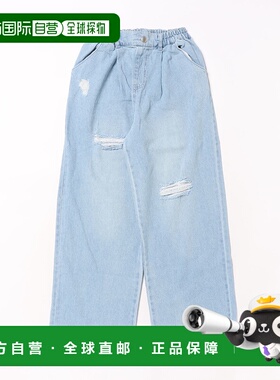 1h可退 日本直邮ALGY 女童 宽松牛仔裤 G421025阔腿裤直筒裤