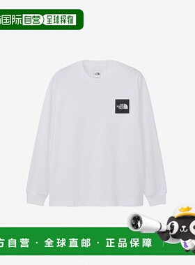 日本直邮THE NORTH FACE 长袖方形Logo T恤男女通用款NT82534-W