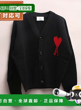 日本直邮Ami Paris 开衫 BFUKC002-018-M Ami Paris 男士黑色开衫