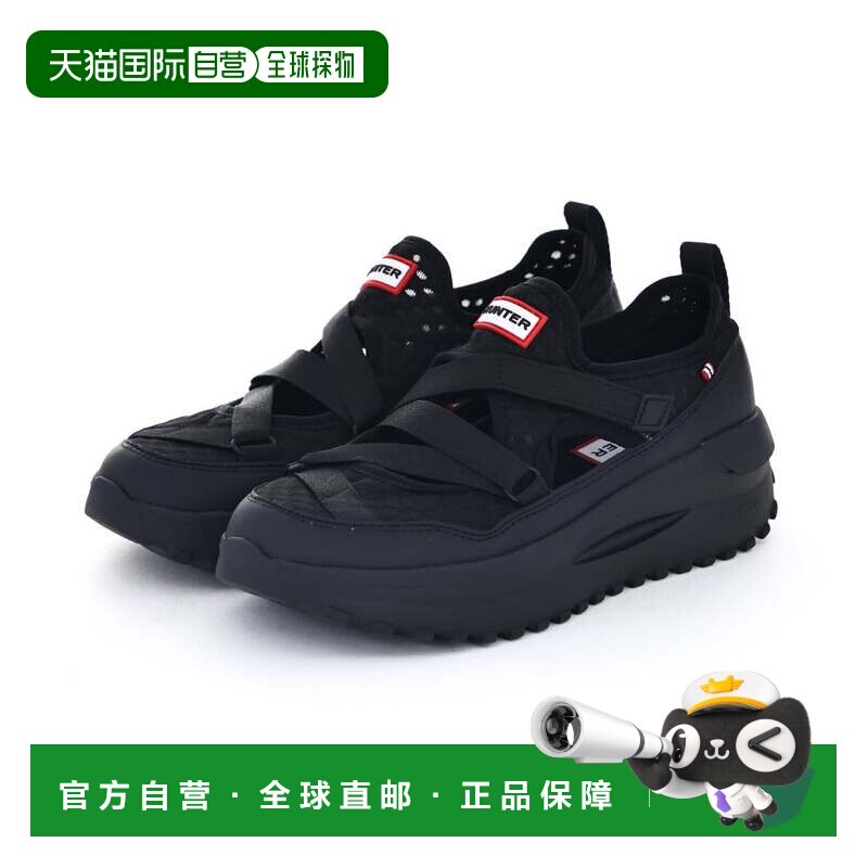 日本直邮HUNTER 玛丽珍鞋 厚底运动鞋 凉鞋黑色图片
