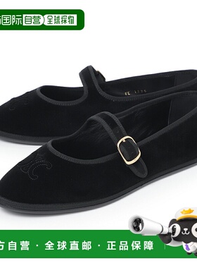 日本直邮Celine 玛丽珍一字带单鞋平底Velvety Mary Jane Balleri