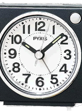 日本直邮Seiko Clock 闹钟 PYXIS 皮克西斯 NR449K 黑金属 家