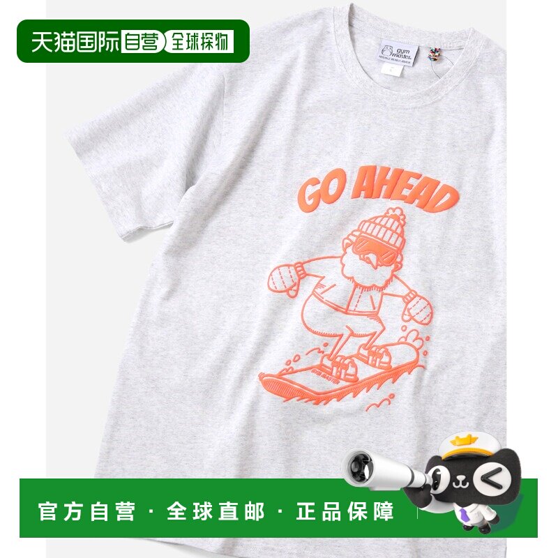 日本直邮gym master 男女同款 7.4盎司纯棉GO AHEAD印花T恤 G7217