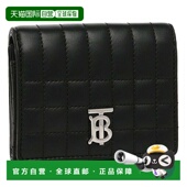 日本直邮 博柏利 A1189 BURBERRY 女士三折紧凑型黑色钱包
