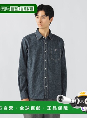 1h可退 日本直邮BEAMS HEART 男士咖啡刺绣纯棉法兰绒衬衫 421100