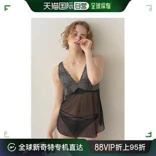 Lingerie 女士豪华蕾丝亮片吊带背心 BROWN 日本直邮LILY 显瘦性