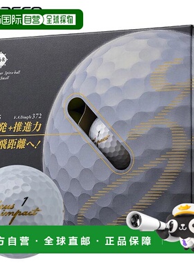 日本直邮Kasco Zeus Impact 3 高回弹高尔夫球12 个（12 颗）白色