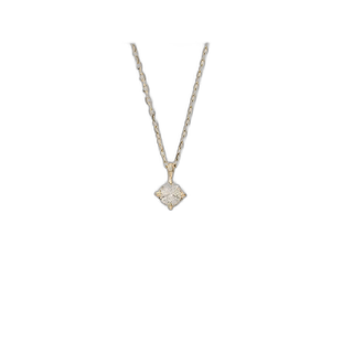 日本直邮日潮 agete 阿卡朵 K10钻石项链（0.07ct）简约吊坠