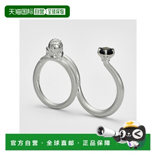 日本直邮日潮 agete 阿卡朵(狮子座)银色黑曜石戒指配饰婚戒