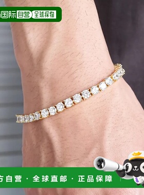 1h可退 日本直邮SBG 男女同款CZ网球链手链 18K金镀金合金材质 嘻