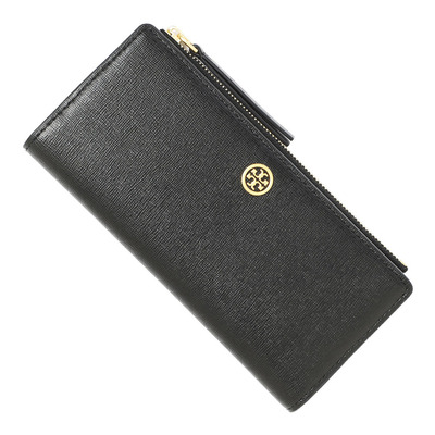 日本直邮Tory Burch ROBINSON 长款钱包 带零钱包 黑色 女士 8716