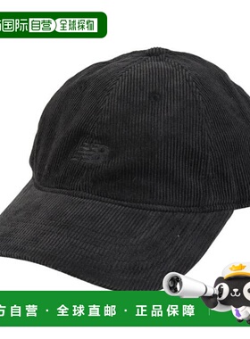 日本直邮New Balance 6面板水洗斜纹布帽LAH43005BK 帽子 黑色
