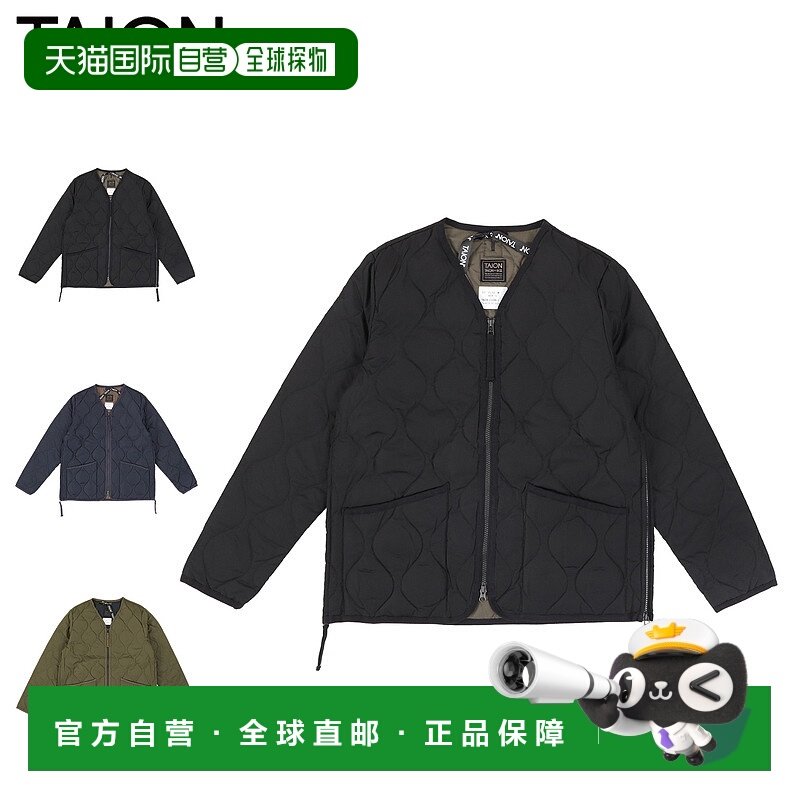 Taion 外套V领拉链外套 黑色橄榄色运动休闲TAION-101ZML-1夹克