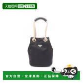 日本直邮中古Prada普拉达女包A级95新Bucket菜篮子尼龙单肩包黑色