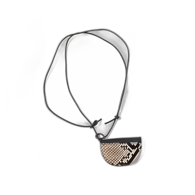 1h可退 日本直邮CCU男士蛇革牛皮组合项链挂件 23420049231