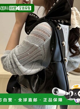 日本直邮WEGO 女装 甜美蝴蝶结铆钉仿皮手提包 单肩包 DF25AU08SG