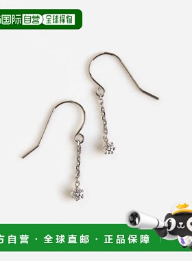 1h可退 日本直邮cui-cui 一石钻石0.1ct 铂金Pt850 钩针式耳环 66