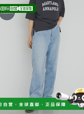 1h可退 日本直邮Lee 女士深裆直筒牛仔裤 黄色车线设计 DWA4LB922