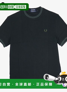 日本直邮FRED PERRY 罗纹平纹T恤 M8679 102 S64潮牌时尚高级感