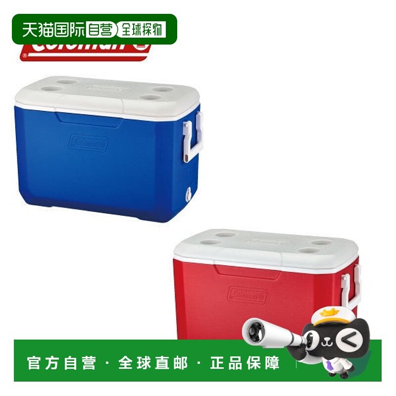 日本直邮Coleman Polylite 48QT 2000033007 蓝色/红色露营装备