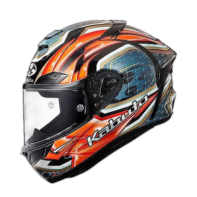 【日本直邮】OGK KABUTO 摩托车头盔 F17 GLANZ 红灰  L(59-60cm)