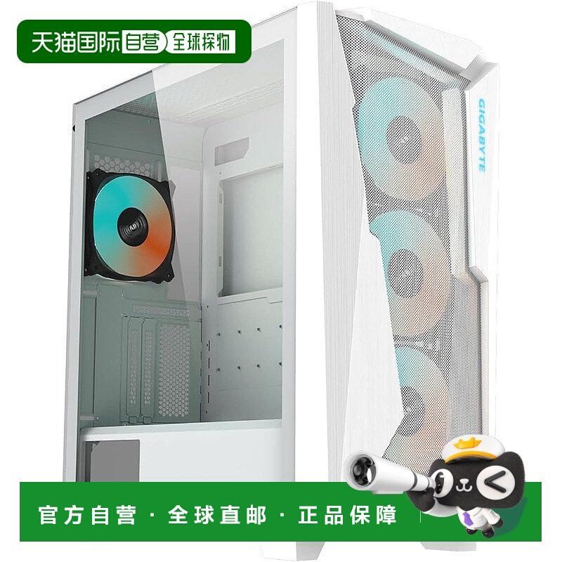 【日本直邮】Gigabyte技嘉 散热式电脑壳 钢化玻璃机箱GB-C301GW