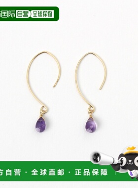 1h可退 日本直邮岩座 IWAKURA 女士雫石切割吊坠环形耳环 2KXZ362