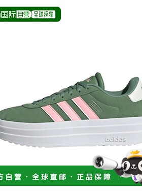 日本直邮Adidas-adidas VL法院BOLD IH0365女性运动鞋：绿色X粉红