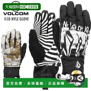 日本直邮VOLCOM V.CO 尼龙手套滑雪和单板滑雪手套防寒保暖