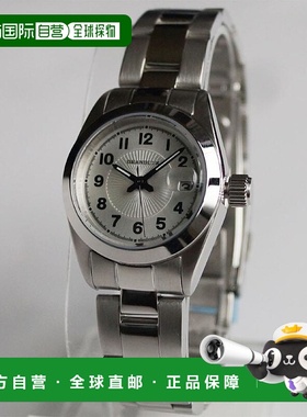 日本直邮GRANDEUR10气压防水三针石英日期女表银色GSX052L1