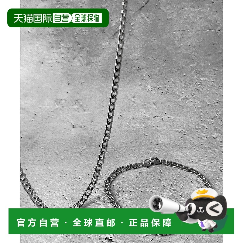 1h可退 日本直邮SBG 男士光滑喜平链设计项链和手链二件套 sbgacy