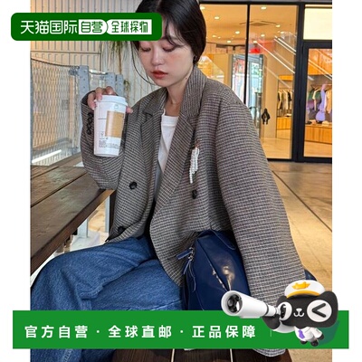 1h可退 日本直邮官方授权 CIAOPANIC TYPY 珍珠胸针装饰格纹西装