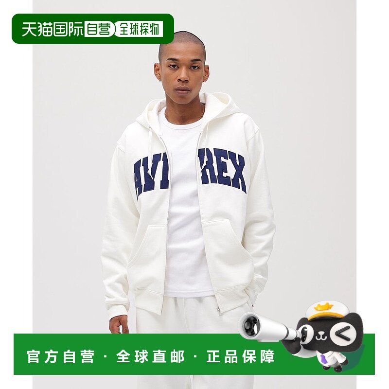 日本直邮AVIREX DAILY拉链连帽卫衣[AV1129EM018483]运动