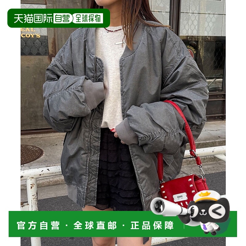 1h可退 日本直邮CIAOPANIC 男女同款 过染MA-1 复古宽松夹克 半拉