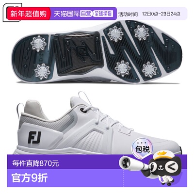 日本直邮FootJoy 男士 Hyperflex 碳纤维系带高尔夫球鞋（带钉）2
