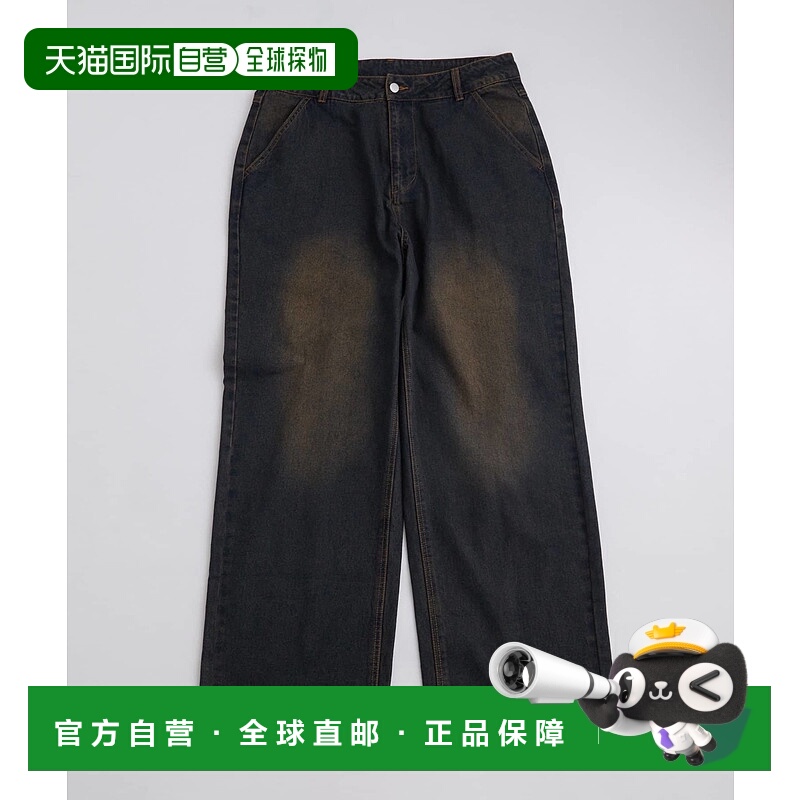 1h可退 日本直邮KOOKYN 男装 宽松做旧感阔腿牛仔裤 半拉链设计 W