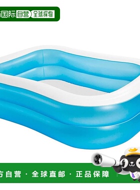 【日本直邮】Intex 大型家庭泳池 蓝色203×152×48cm 57180