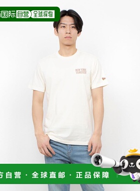 日本直邮NEW ERA 纽约洋基队标志后背印花纯棉T恤 [NE3448EM00780