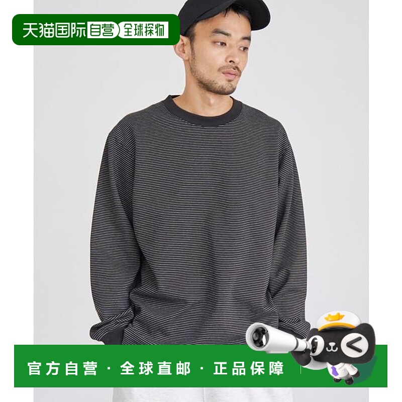 1h可退 日本直邮coen Clean Plus 条纹长袖T恤【抗菌防臭・防污（・