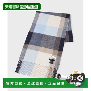 1h可退 日本直邮TAKEO KIKUCHI 菊池武夫 男士羊绒格纹围巾 G8701