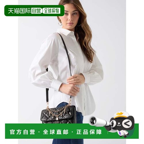 日本直邮GUESS LIBBY 手提包 单肩包斜挎包黑色