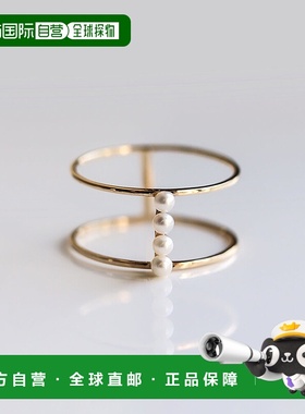 1h可退 日本直邮cui-cui K10YG黄金材质 淡水珍珠戒指 755961