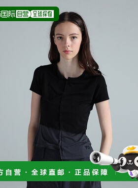 1h可退 日本直邮Y-3 女装 紧身版型 T恤 裾边渐变染色设计 KF1089