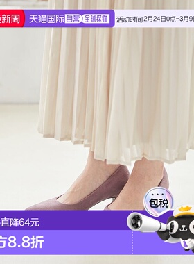 日本直邮Menue 中跟女式浅口鞋 ME8623BW02032 黑色高跟鞋单鞋