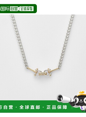 日本直邮日潮 agete 阿卡朵银925/K10 钻石项链 (0.03克拉)