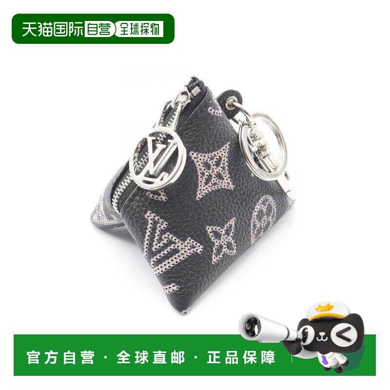 日本直邮中古LV路易威登女包A级95新Pouch女用小袋牛皮化妆包黑色