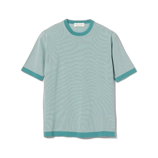 1h可退 日本直邮FILIPPO DE LAURENTIIS 男士迷你条纹圆领针织T恤