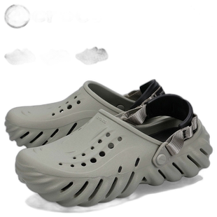 日本直邮Crocs男士运动沙滩鞋凉鞋ECHO207937洞洞鞋厚底鞋拖鞋夏