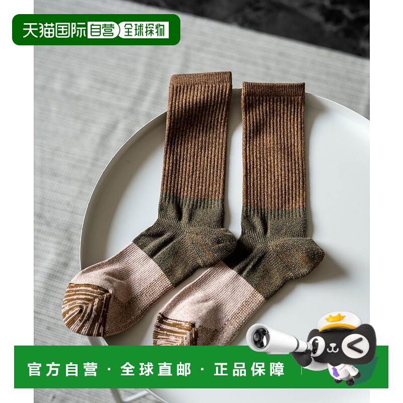 1h可退 日本直邮ANONYMOUSISM 男装 日本製 莫卡蒲团 中筒袜 切替